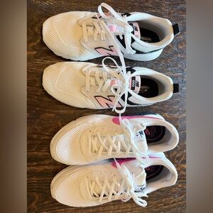 Nike Women's White and Pink Athletic Shoes & New Balance White and Pink-Sz 8.5